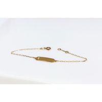 Pulseira Infantil em Ouro 18k Plaquinha Menina Vazado