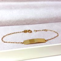 Pulseira Infantil Ouro 18k Cadeado com Plaquinha