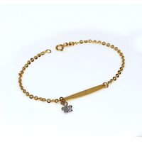 Pulseira Infantil em Ouro 18k com Pingente Borboleta