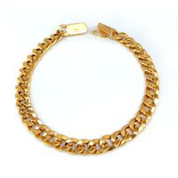 Pulseira em Ouro 18k Groumet Achatada