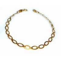 Pulseira em Ouro 18k Trabalhada Oval