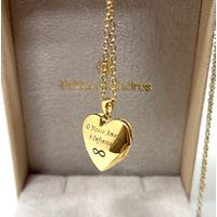 Relicário Coração Radiante em Ouro 18k Gravação de Letra com Diamantes