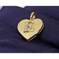 Relicário Coração Radiante em Ouro 18k Gravação de Letra com Diamantes