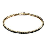 Pulseira Riviera em Ouro 18k Personalizada com Diamantes Negros