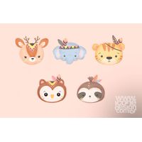 Kit 3 Quadros Infantil Animais I 20x20 