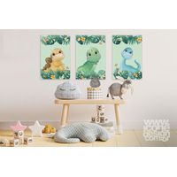 Kit 3 Quadros Infantil Dino 20x30