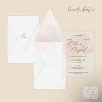 Convite de Casamento personalizável - Dubai P