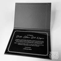 Placa de homenagem em acrílico 15x21cm 
