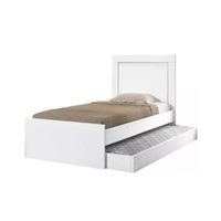 Kit Cama Bibox Cambel Luara Branca + Colchão de Solteiro Liso D20 188x88x12 Sensor - Incasa Móveis