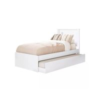 Kit Cama Bibox Tebarrot Barcelona Branco/Pretol+ Colchão Solteiro Confort D28 0,88 Passalacqua - Incasa Móveis