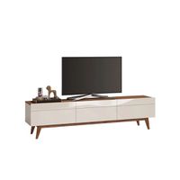 Rack Imcal Classic 2.2 para TV até 60 Polegadas - Off White/Freijó 3 Gavetas - Incasa Móveis