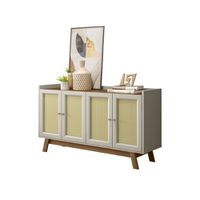 Buffet Linea Lazio 4 portas Freijo / Off White - Incasa Móveis