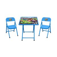 Conjunto mesa e 2 cadeiras infantil Açomix Azul - Incasa Móveis