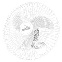 Ventilador Oscilante De Parede Premium 60cm Bivolt Branco Ve... - JABU