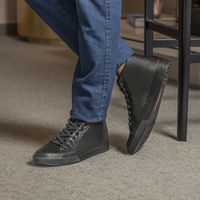 Sapatenis Casual Masculino Connect em Couro - Preto
