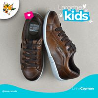Sapatenis Caym Infantil em Couro - Marrom 