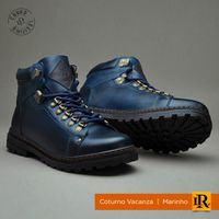 Bota Vacanza em Couro - Marinho