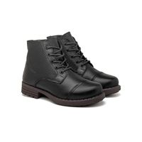 Bota Infantil Saara em Couro - Preto E L