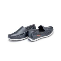 Mocassim Niteroi Infantil de Couro - Marinho/Preto