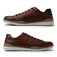 Sapatenis Masculino LRC Absolut - Brown + Gratis Relógio Digital Preto