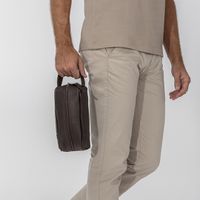 Necessaire Masculina em Couro Laroche - Marrom