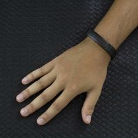 Pulseira Tudo Posso Laroche de Couro Masculina - Preto