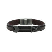 Pulseira Seta Laroche de Couro Masculina - Marrom