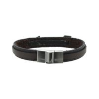 Pulseira Seta Laroche de Couro Masculina - Marrom