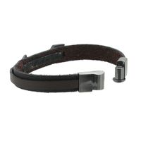Pulseira Seta Laroche de Couro Masculina - Marrom