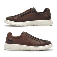 Sapatenis Casual Apolo em Couro Masculino - Marrom