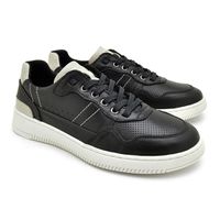 Sapatenis Casual Apolo em Couro Masculino - Preto