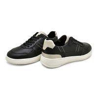 Sapatenis Casual Apolo em Couro Masculino - Preto