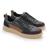 Sapatenis Masculino Apolo Colors em Couro - Preto