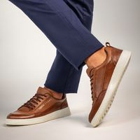 Sapatenis Masculino Laroche Apolo em Couro - Conhaque E L