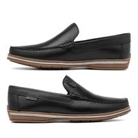 Mocassim Masculino Laroche Arpoador em Couro - Preto E L
