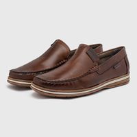 Mocassim Masculino Laroche Arpoador em Couro - Chocolate