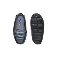 Mocassim Bali Babie de Couro - Marinho/Vermelho