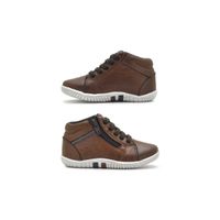 Sapatenis Cayn Babie em Couro - Brown