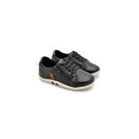 Sapatenis Cayn Babie em Couro - Preto