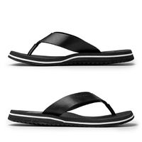 Chinelo Masculino Malibu em Couro - Preto