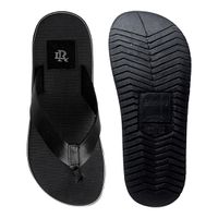 Chinelo Masculino Malibu em Couro - Preto