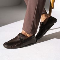 Mocassim Drive Laroche New Bali em Couro - Café