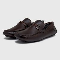 Mocassim Drive Laroche New Bali em Couro - Café