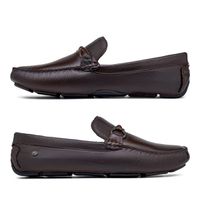 Mocassim Drive Laroche New Bali em Couro - Café