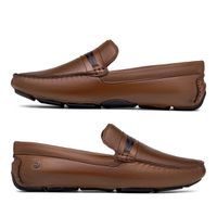Mocassim Drive Laroche New Bali em Couro - Chocolate