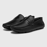 Mocassim Drive Laroche New Bali em Couro - Preto
