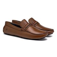 Mocassim Drive Laroche New Bali em Couro - Chocolate