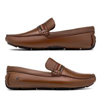 Mocassim Drive Laroche New Bali em Couro - Chocolate