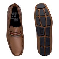 Mocassim Drive Laroche New Bali em Couro - Chocolate