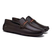 Mocassim Drive Laroche New Bali em Couro - Café